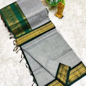 Pure checked Cotton Sarees/Kalyani Cotton checked Sarees/Lata Gathwal Paithani Sarees